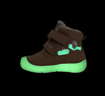D.D.Step ghete fete imblanite cu talpa fluorescenta 20-25 Chocolate cu pasarele