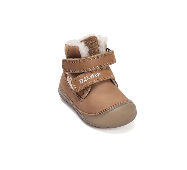 D.D.Step ghete fete imblanite cu talpa fluorescenta 20-25 Chocolate cu pasarele