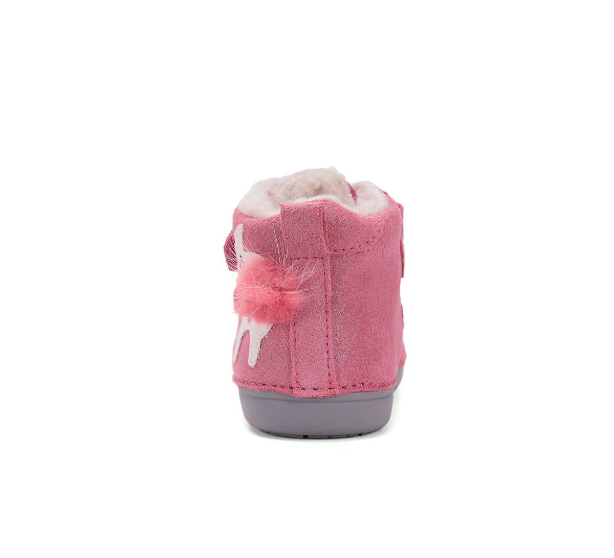D.D.Step ghete fete imblanite Primii Pasi 20-25 Dark Pink cu caprioara