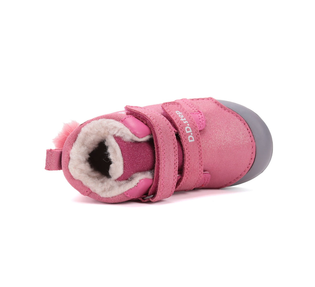 D.D.Step ghete fete imblanite Primii Pasi 20-25 Dark Pink cu caprioara
