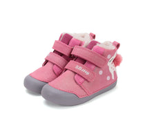 D.D.Step ghete fete imblanite Primii Pasi 20-25 Dark Pink cu caprioara