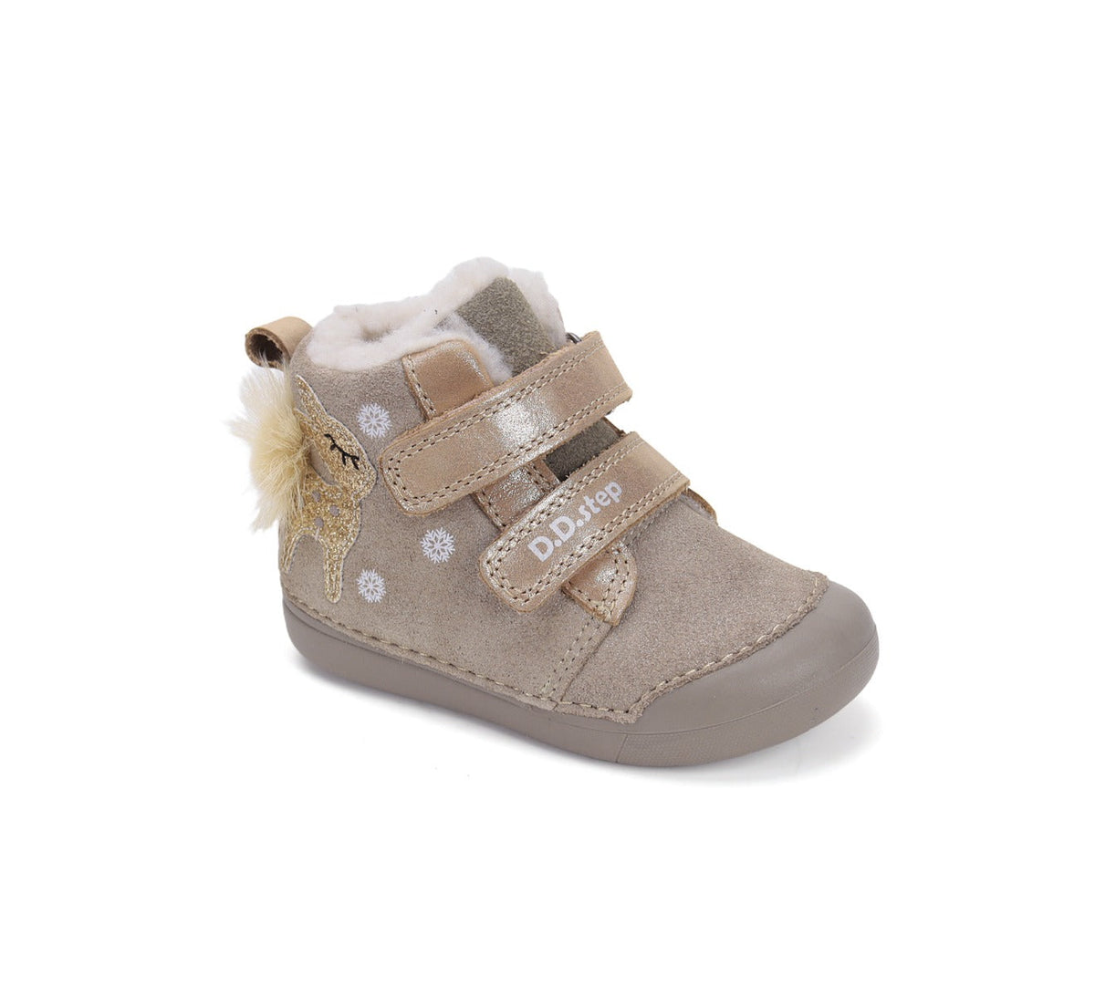 D.D.Step ghete fete imblanite Primii Pasi 20-25 Mocha cu caprioara