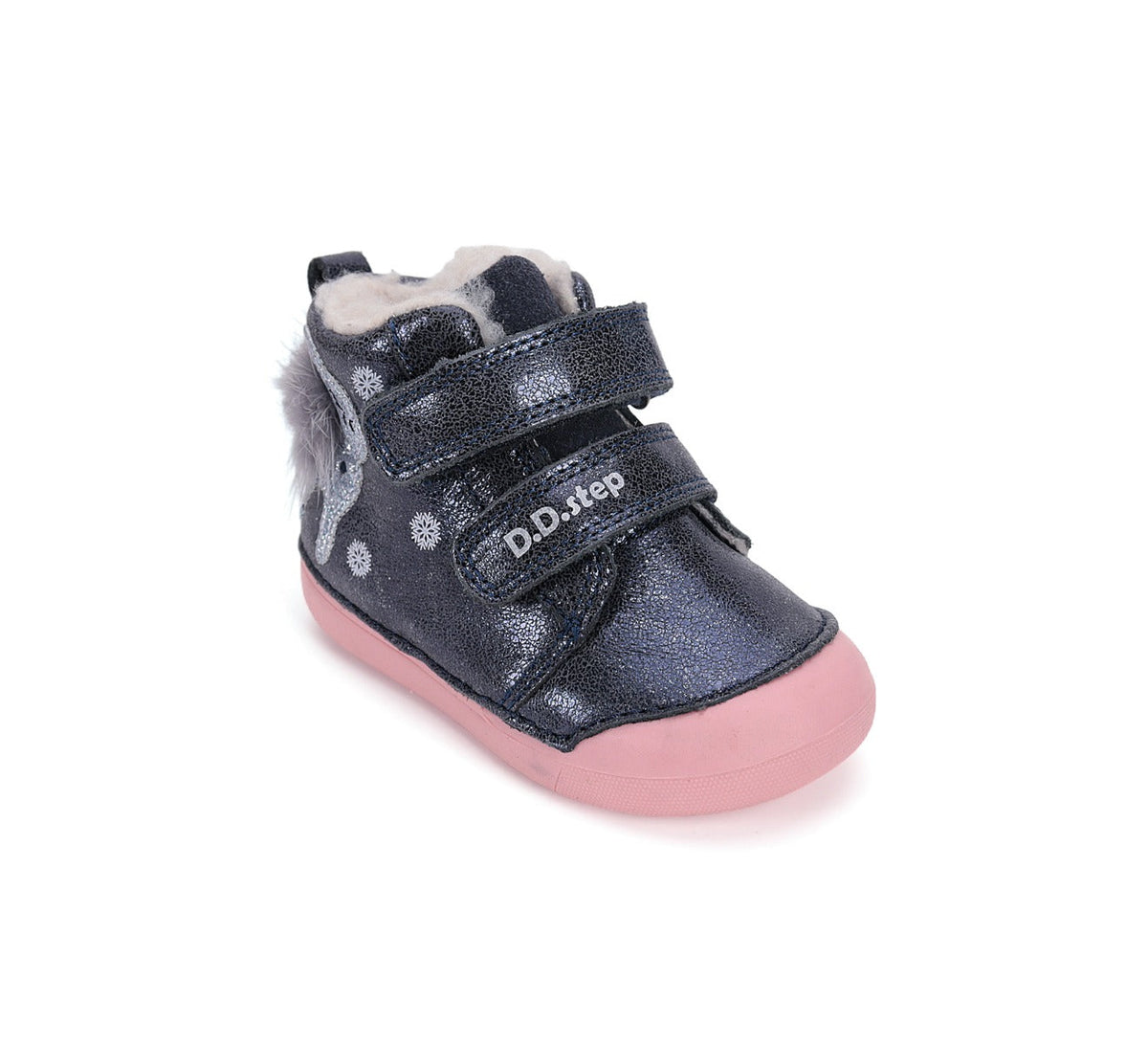 D.D.Step ghete fete imblanite Primii Pasi 20-25 Royal Blue cu caprioara