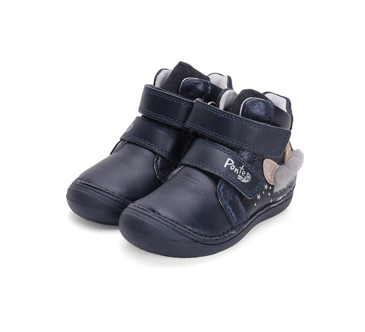 D.D.Step ghete fete Ponte20 supinati 24-29 Royal Blue cu unicorn Imagine principală a produsului