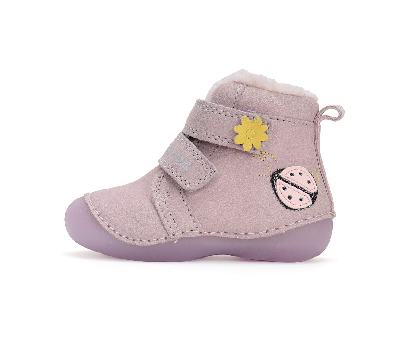 D.D.Step ghete fete Primii pasi imblanite fluorescente 19-24 Mauve cu buburuza Imagine secundară a produsului