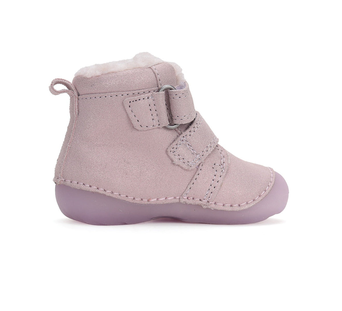 D.D.Step ghete fete Primii pasi imblanite fluorescente 19-24 Mauve cu buburuza