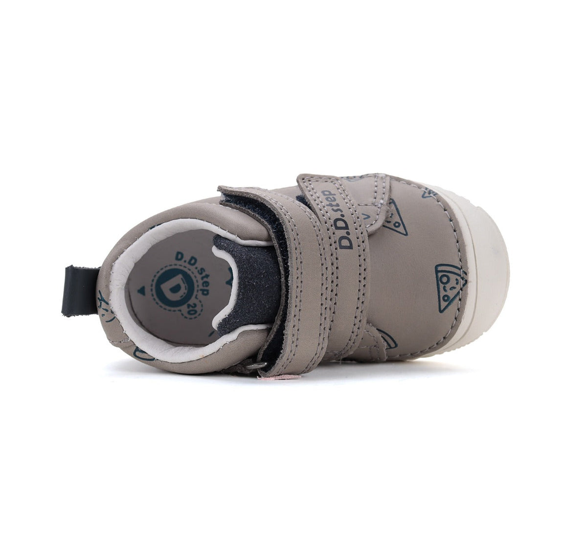 D.D.Step pantofi baieti 20-25 Dark Grey cu pizza