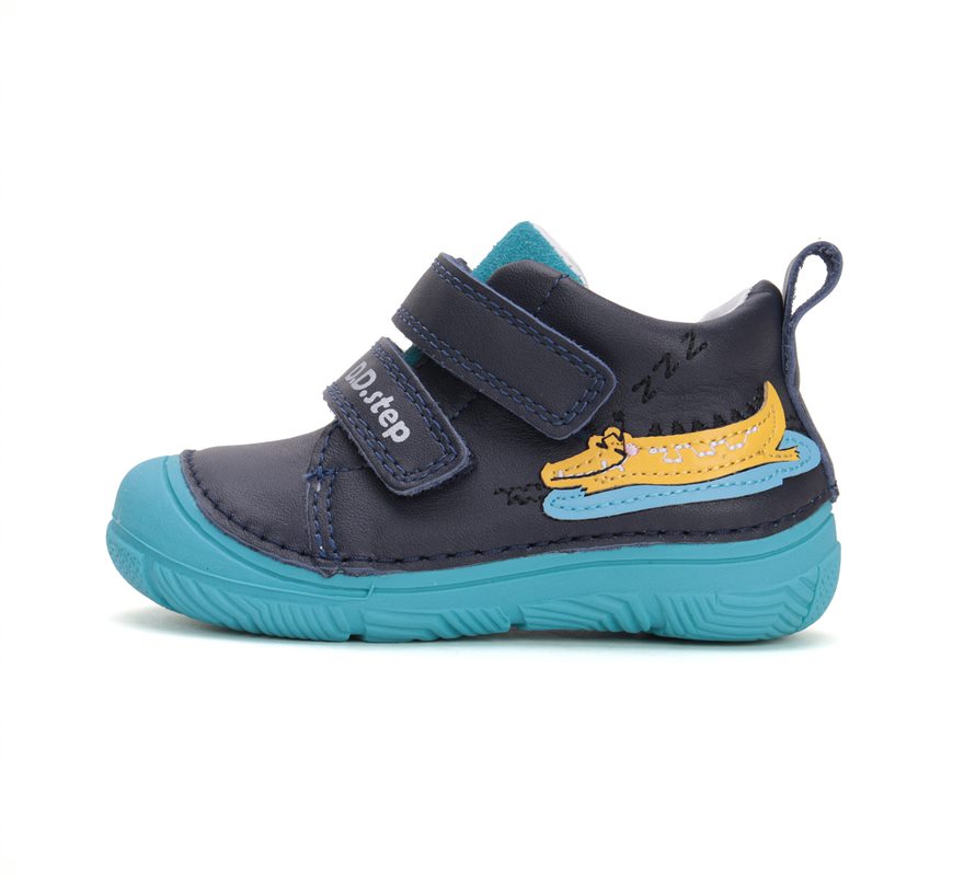 D.D.Step pantofi baieti 20-25 Royal Blue cu crocodil