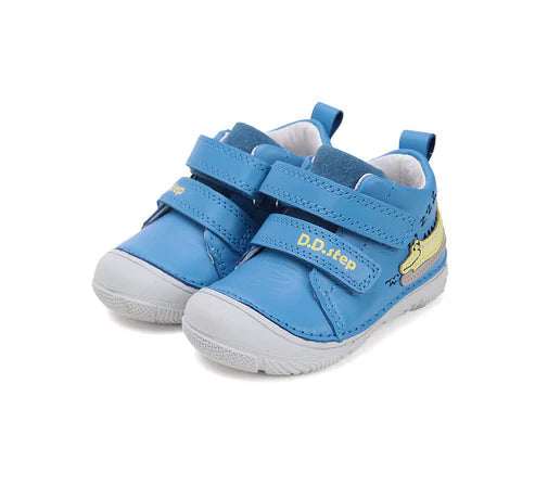 D.D.Step pantofi baieti 20-25 Sky Blue cu crocodil