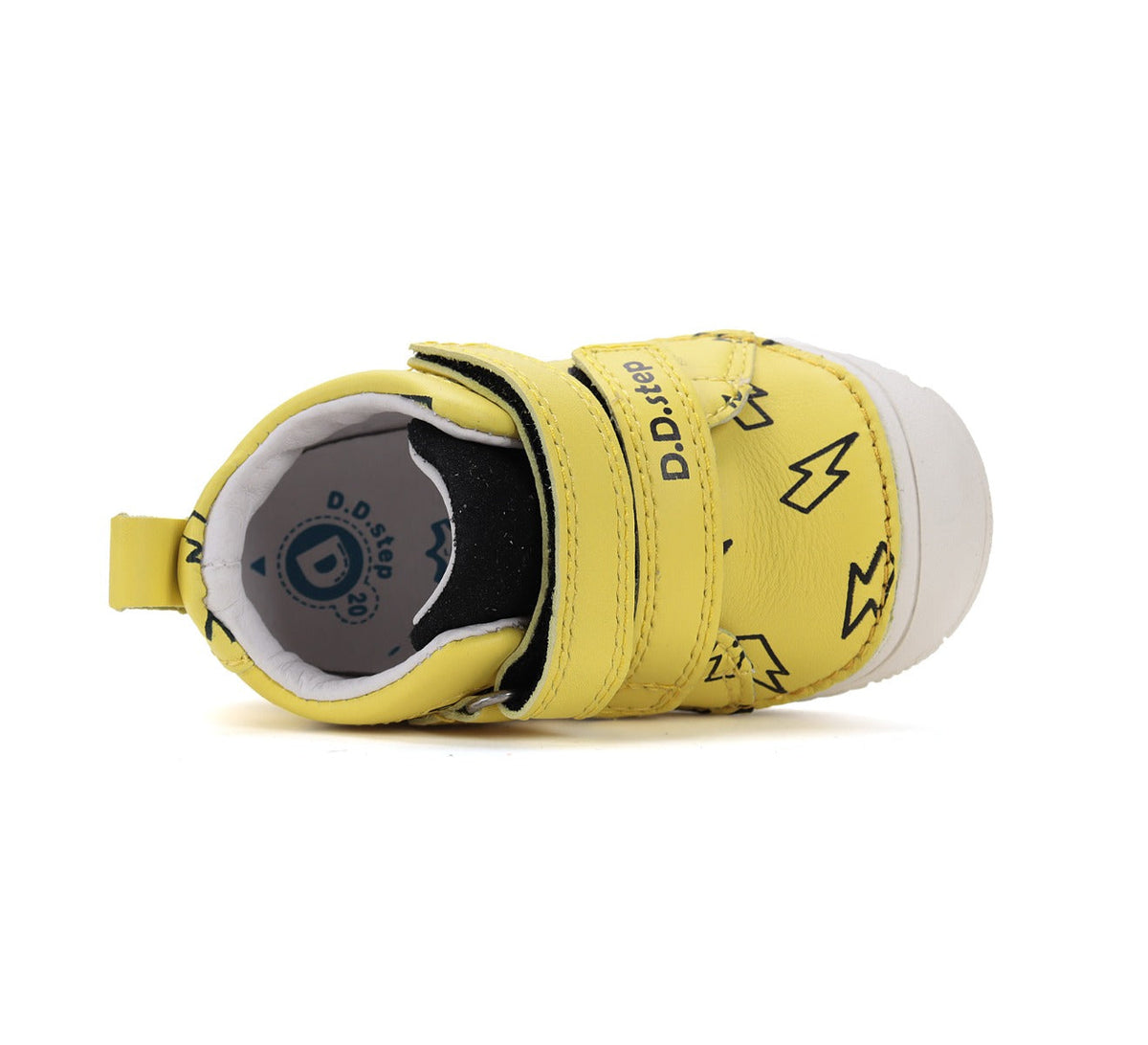 D.D.Step pantofi baieti 20-25 Yellow cu fulger