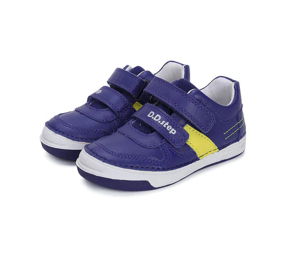 D.D.Step pantofi baieti 25-30, Bermuda Blue cu dunga Imagine principală a produsului