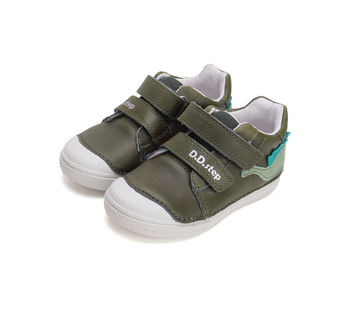 D.D.Step pantofi baieti 25-30, Khaki cu dino Imagine principală a produsului