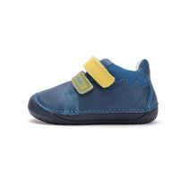 D.D.Step pantofi baieti Barefoot 20-25 Bermuda Blue cu galben si verde