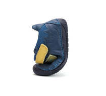 D.D.Step pantofi baieti Barefoot 20-25 Bermuda Blue cu galben si verde
