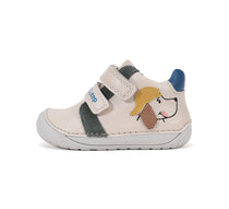 D.D.Step pantofi baieti Barefoot 20-25 Cream cu catel