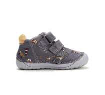 D.D.Step pantofi baieti Barefoot 20-25 Dark Grey cu utilaje