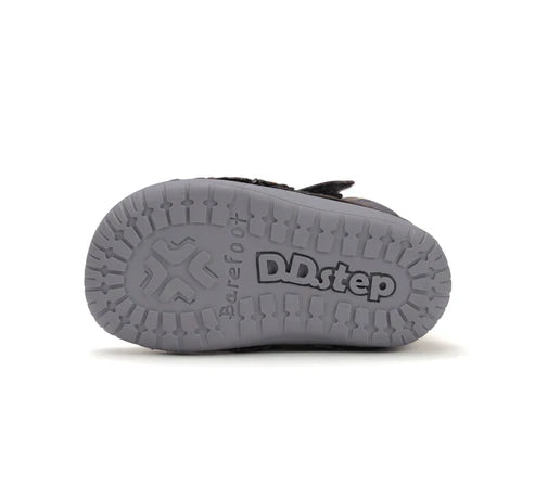 D.D.Step pantofi baieti Barefoot 20-25 Dark Grey cu utilaje
