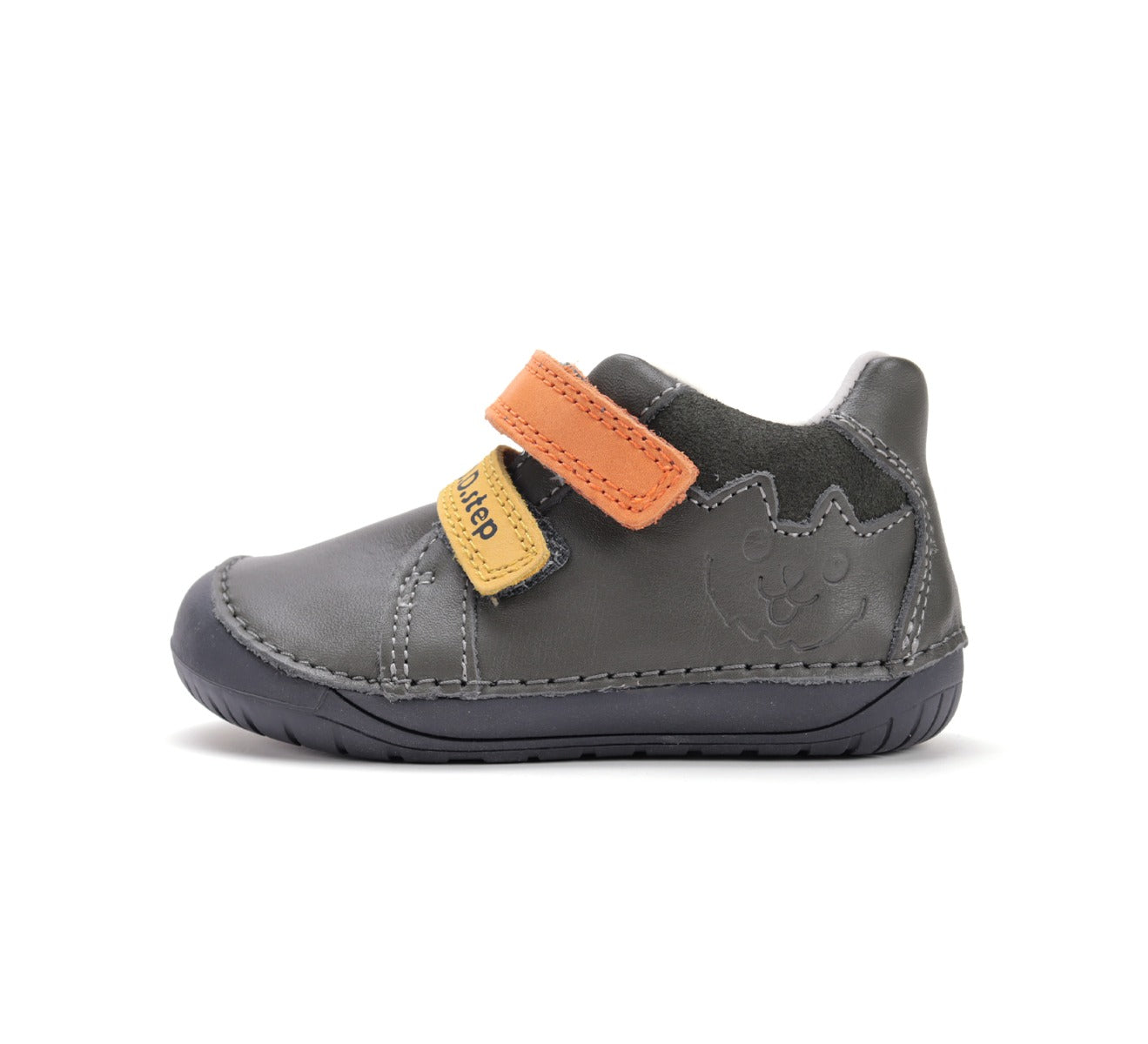 D.D.Step pantofi baieti Barefoot 20-25 Khaki cu portocaliu si galben Imagine secundară a produsului