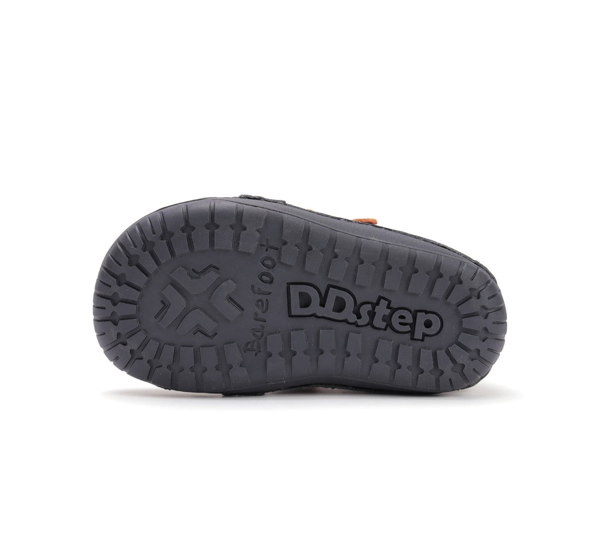 D.D.Step pantofi baieti Barefoot 20-25 Khaki cu portocaliu si galben