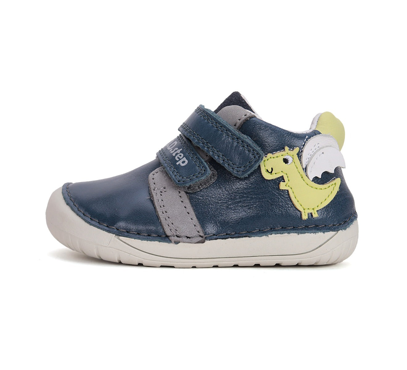 D.D.Step pantofi baieti Barefoot 20-25 Royal Blue cu dino Imagine secundară a produsului