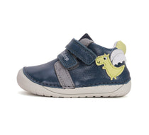 D.D.Step pantofi baieti Barefoot 20-25 Royal Blue cu dino