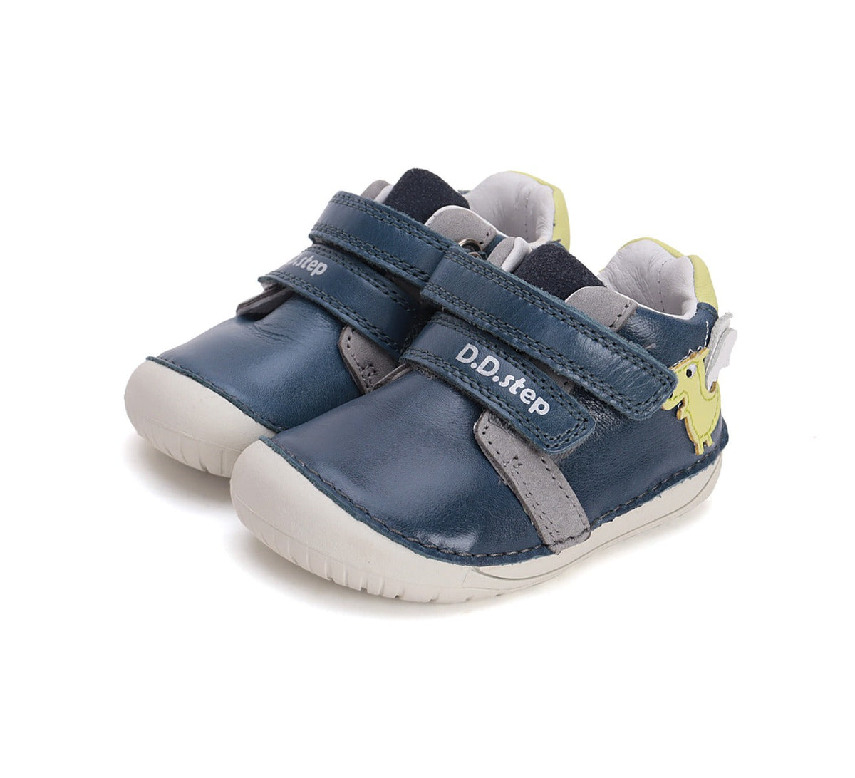 D.D.Step pantofi baieti Barefoot 20-25 Royal Blue cu dino Imagine principală a produsului