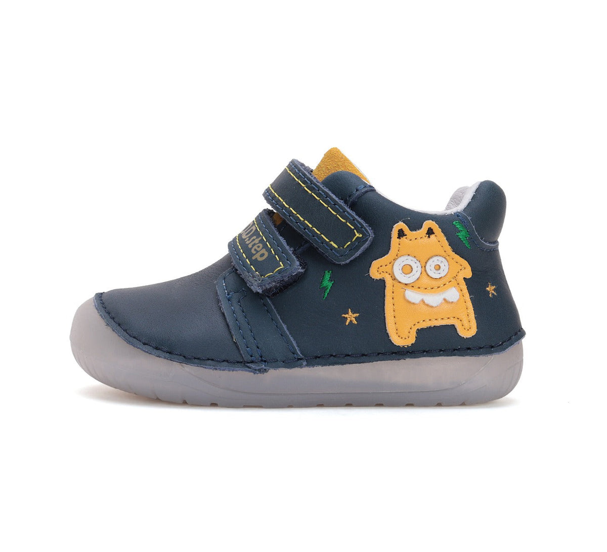D.D.Step pantofi baieti Barefoot 20-25 Royal Blue cu monster