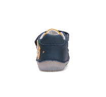D.D.Step pantofi baieti Barefoot 20-25 Royal Blue cu monster