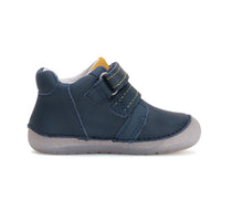 D.D.Step pantofi baieti Barefoot 20-25 Royal Blue cu monster