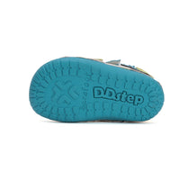 D.D.Step pantofi baieti Barefoot 20-25 White cu dinozaur