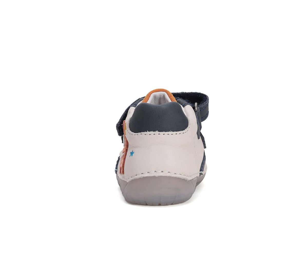 D.D.Step pantofi baieti Barefoot 20-25 White cu monster