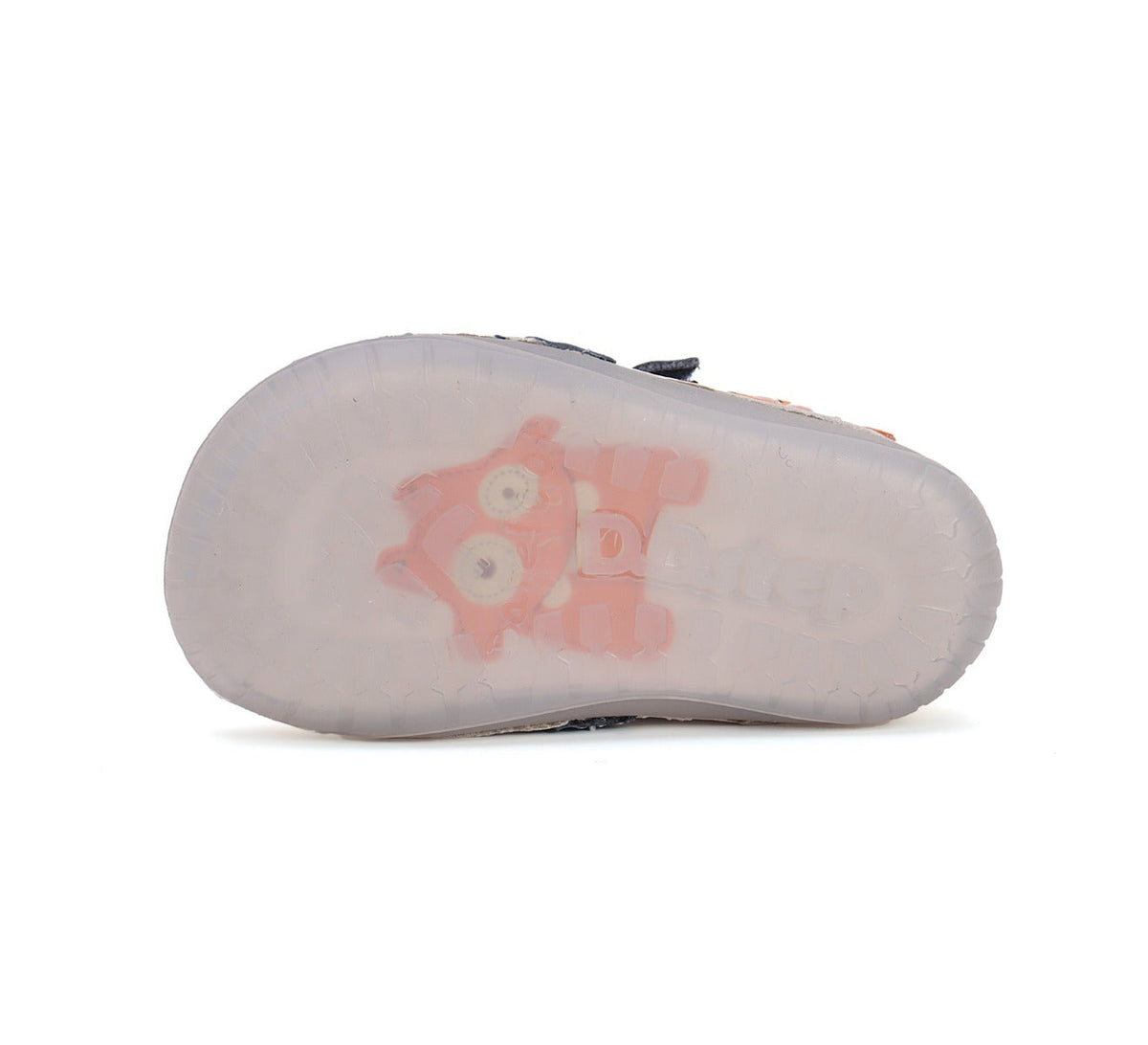 D.D.Step pantofi baieti Barefoot 20-25 White cu monster