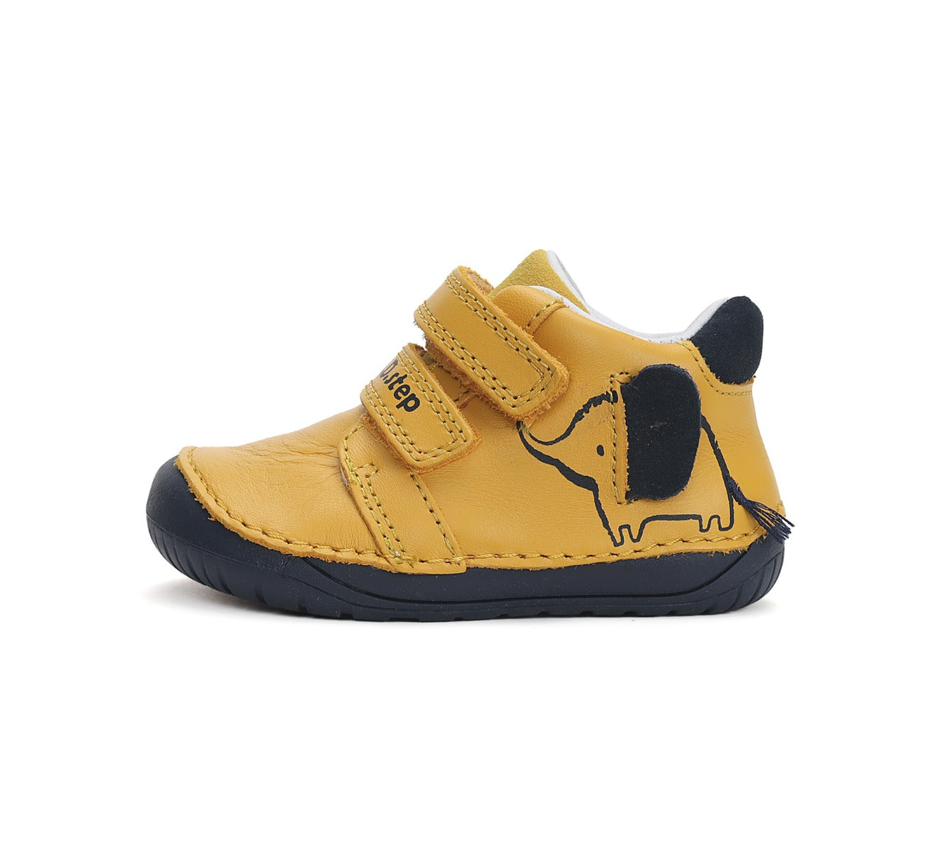 D.D.Step pantofi baieti Barefoot 20-25, Yellow cu elefant Imagine secundară a produsului