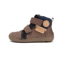 D.D.Step pantofi baieti Barefoot 25-30 Chocolate cu albastru
