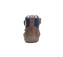 D.D.Step pantofi baieti Barefoot 25-30 Chocolate cu albastru