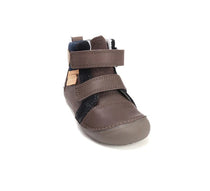 D.D.Step pantofi baieti Barefoot 25-30 Chocolate cu albastru