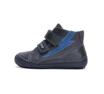 D.D.Step pantofi baieti Barefoot 25-30 Royal Blue cu fulger