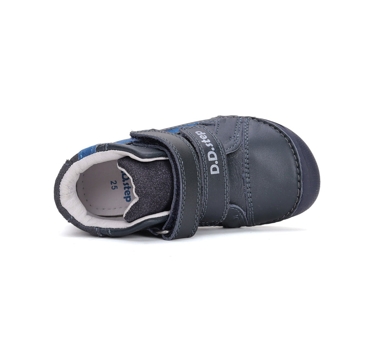 D.D.Step pantofi baieti Barefoot 25-30 Royal Blue cu fulger