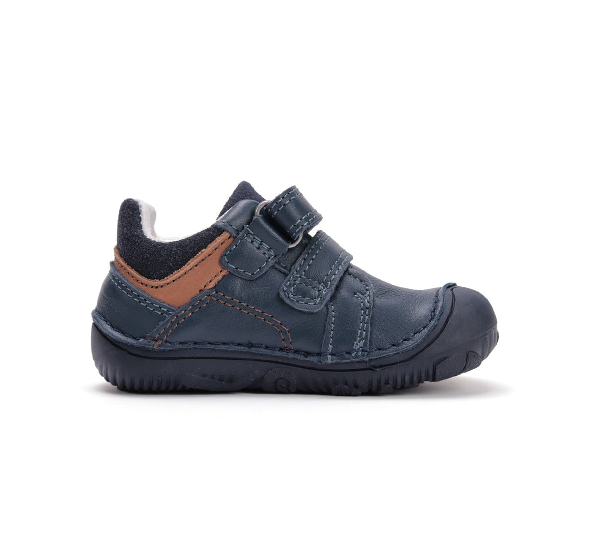 D.D.Step pantofi baieti Barefoot 26-31 Bermuda Blue cu maro