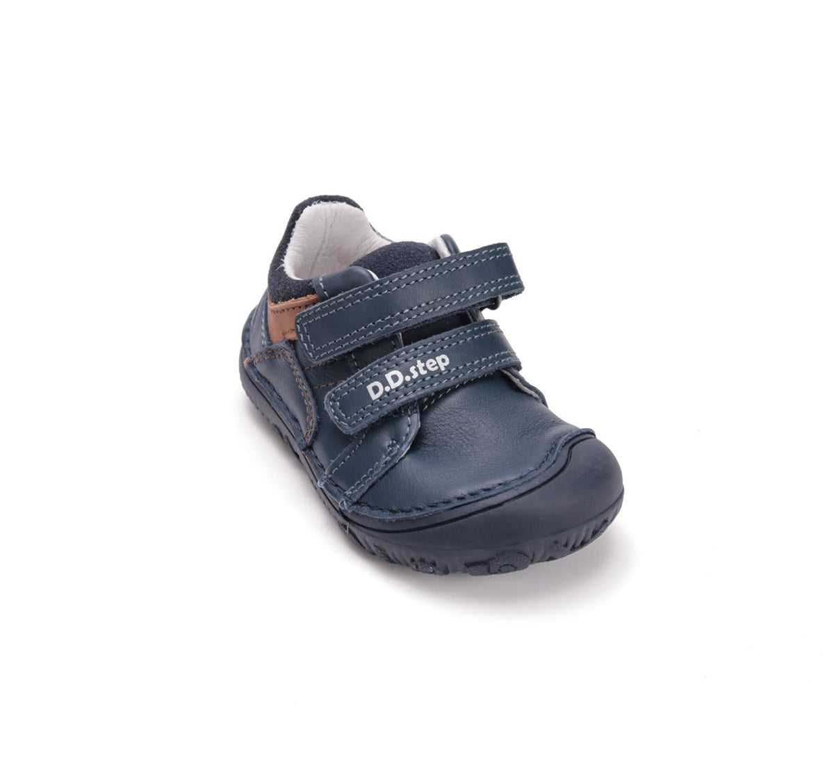 D.D.Step pantofi baieti Barefoot 26-31 Bermuda Blue cu maro