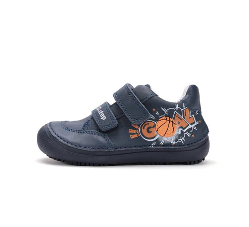 D.D.Step pantofi baieti Barefoot 26-31 Royal Blue cu GOAL