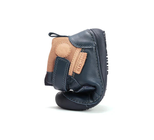 D.D.Step pantofi baieti Barefoot 25-30 Royal Blue cu maro Imagine secundară a produsului