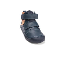 D.D.Step pantofi baieti Barefoot 31-36 Royal Blue cu maro