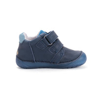 D.D.Step pantofi baieti Barefoot cu talpa fluorescenta 20-25 Bermuda Blue cu furnici