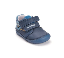 D.D.Step pantofi baieti Barefoot cu talpa fluorescenta 20-25 Bermuda Blue cu furnici