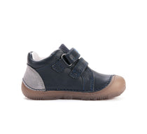 D.D.Step pantofi baieti Barefoot cu talpa fluorescenta 20-25 Black cu dino