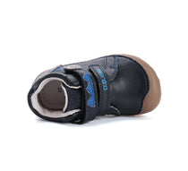D.D.Step pantofi baieti Barefoot cu talpa fluorescenta 20-25 Black cu dino