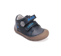 D.D.Step pantofi baieti Barefoot cu talpa fluorescenta 20-25 Black cu dino