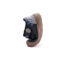 D.D.Step pantofi baieti Barefoot cu talpa fluorescenta 20-25 Black cu dino