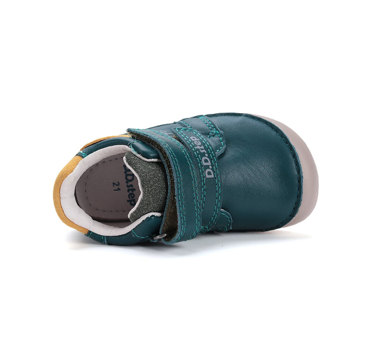 D.D.Step pantofi baieti Barefoot cu talpa fluorescenta 20-25 Calypso Sky cu furnici